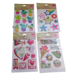 Crafter’s Square Flower Butterfly Garden Cat Cactus Sticker Large Lot 20 Package