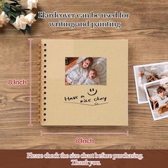 8×8 DIY Scrapbook Album Yellow Hardcover 40 Page Memory Photo Book Wedding Gift