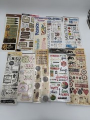 Lot of 50 Packs of Scrapbook Stickers Sealed Multiple Sheets Fast Shipping