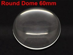 Transparent Round Flatback Glass Cabochon Dome 60mm No Hole Crafts
