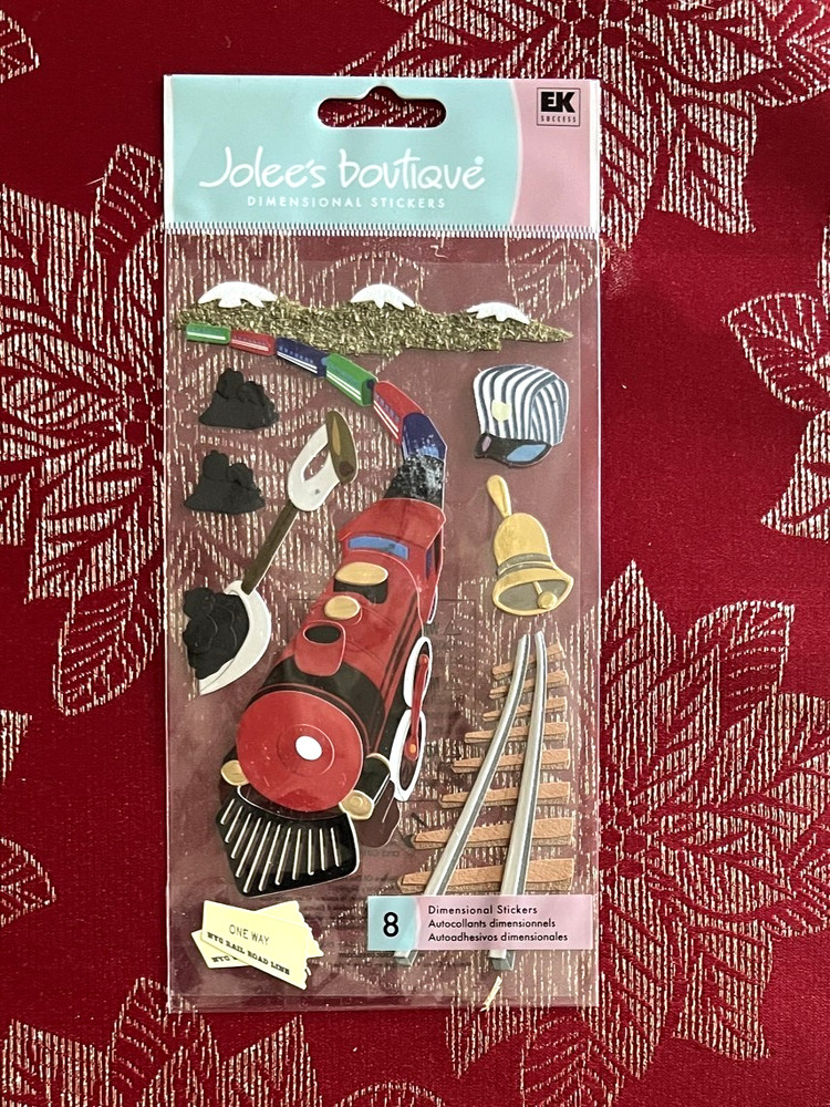 VERY RARE – LOCOMOTIVE TRAIN TRACKS SCENERY JOLEE’S 3D STICKERS
