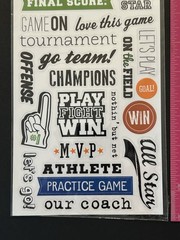 New Mambi Sticks SPORTS WORDS Stickers ALL STAR GO TEAM GAME DAY
