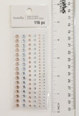 Silver & Rose Gold Rhinestones Bling Gems Scrapbooking Stickers Recollections