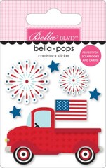 Bella Blvd Bella-pop 3D Cardstock Sticker Parade July 4 Vintage Truck Fireworks
