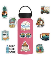 100 Outdoor Camping Hiking Wilderness & Nature Themed Vinyl Stickers no Repeats