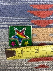 Rainbow Star 1980s Prism Sticker Vintage Silver Prism vending machine 🌈
