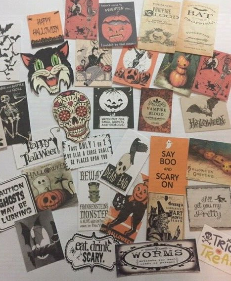 Halloween Die Cuts-Gift Tags~45 Pieces~Mixed Media~Journal~Scrapbook~on Sale!