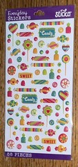 Sticko Everyday Puffy Sticker Candy Sucker Gumdrops Lollipops Sweet Tarts Flower