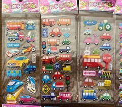 9 Packs Of Vehicle/transportation Stickers – Brand New!