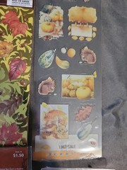 Vintage Lot Thanksgiving Fall Stickers Hallmark Stickeroni New Used