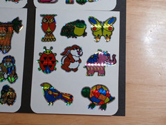 Vintage 1980s Stickers Prism Sparkle Unicorn Butterfly Rainbow Animal 12 Sheets