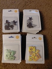 American Crafts Lot 24 Pkgs Chipboard Pieces Cameras Stars Hearts 6 Each of 4