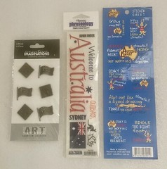 Rub On Transfer Stickers Aussie Lingo Craft Scrapbook Brads Australia Travel