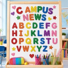 Foam Letter Stickers – 448Pcs Alphabet Stickers Glitter Letter Sticker Self A…