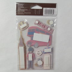 London England Recollections 3D Dimensional Stickers Scrapbook Travel Crafts NIP