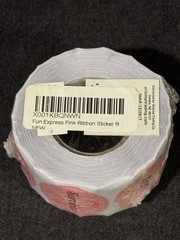 NEW 500 Breast Cancer Awareness Pink Ribbon Roll Stickers Inspirational NEW