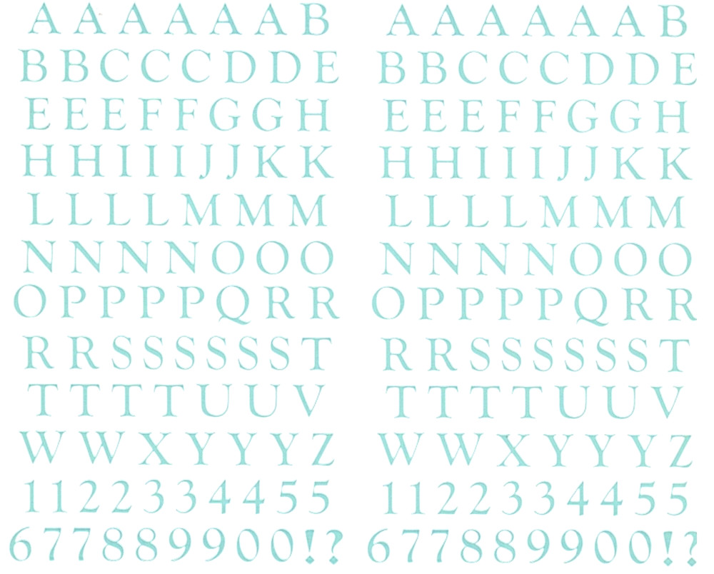 Mrs. Grossman’s 123 ABC Classic Alphabet Blue POOL Scrapbook Stickers 2 sheets