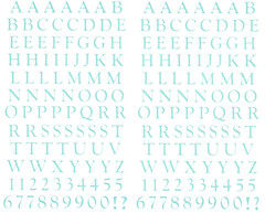 Mrs. Grossman’s 123 ABC Classic Alphabet Blue POOL Scrapbook Stickers 2 sheets