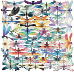 50 Pcs Dragonfly Stickers for Scrapbooking, PET Transparent Decorative Stickers