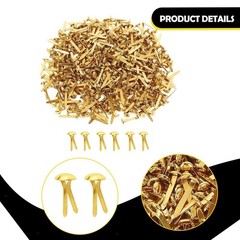 300x Brads for Paper Crafts Paper Fasteners Mini Multipurpose 4.5×8 mm Crafting