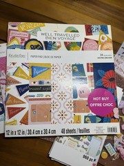 Set Of Paper Pad, Stickers And Glitter Paper Art Scrapbooking Design