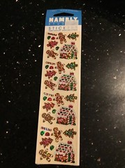HAMBLY STUDIOS STICKERS PRISMATIC CHRISTMAS Mini Gingerbread Men & House Sealed
