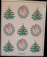 Vintage Sticker Lot Christmas 6 Sheets AGC & Hallmark