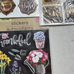 Lot Of 17 Sheets Of Crafters Square Stickers For Scrapbooking. Unused