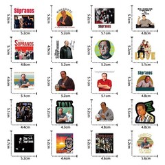 63Pcs Sopranos Stickers Pack, Aesthetic Vinyl Waterproof Sticker Decals for W…