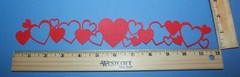 🩷5 HEARTS BUNCH BORDER cardstock paper die cut embellishments