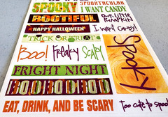 Reminisce 2011 Halloween Fright Night Clear Sticker Sheet Scrapbooking 5.5×11