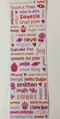 LOVE CLEAR MYLAR Stickers(3.5″x 11″) Valentine’s Day•Sweetie•Sugar•Crush •Hugs••