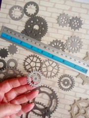 GEARS Die-Cuts – Steampunk style Cogs, sprockets, gears and more! FREE SHIPPING!