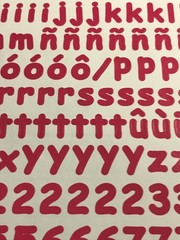 CREATIVE MEMORIES LARGE ABC/123 ALPHABET LETTERS; RED ~ 1ST LISTING