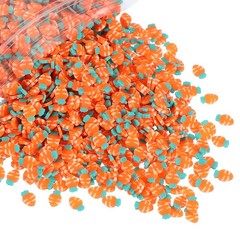 Polymer Clay Slices, 100g Radish Slice Fruit Art Slices, Orange Green