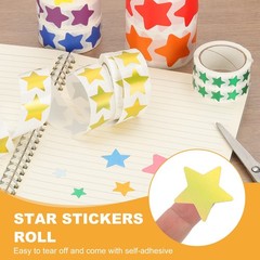 1″ Star Stickers, 500 Pieces Self-Adhesive Metallic Foil Stars, Metallic Silver