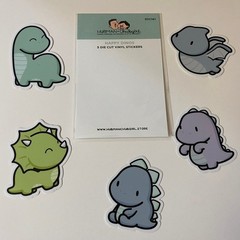Hubman And Chubgirl Happy Dinos Die Cut Vinyl Stickers Set