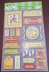 Flair Designs theme Sister Cardstock Sticker Sheet 9×5 #CS062