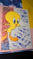 Vintage Hallmark Looney Tunes Tweety Bird Greeting Card Birthday w/Envelope