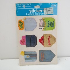 1983 AGC Pockets Stickers Designer Jeans Pocket Original Unopened Package USA