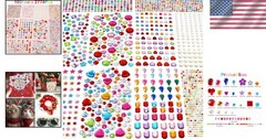 2774pcs Self-Adhesive Gem Stickers – Sparkling Rhinestone Crafts Supplies
