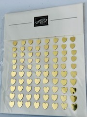 Stampin Up Adhesive Backed Gold Heart Sequins ~ NEW RARE RETIRED Embellishments