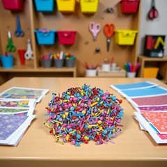 200 PCS Multicolor Mini Metal Round Brads Paper Fasteners Scrapbooking DIY