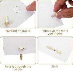 500 Pieces Mini Brads Fasteners Brass Paper Fasteners Metal round Pastel Brads f