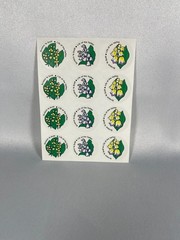 VINTAGE ORIGINAL 1982 CTP LILY OF THE VALLEY SCRATCH ‘N SNIFF STICKERS – 3 FULL