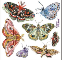 Violette Stickers Colorful Night Moths Insects Crafts Planner Supply Scrapbook