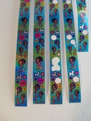 Vtg LISA FRANK Sticker Dreams Holographic Glam City Fab Girl 144 Stickers strip