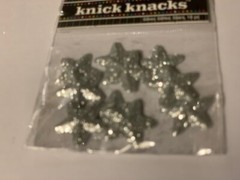 KNICK KNACKS SPARE PARTS 285296 3D SILVER GLITTER STARS STICKERS 3D STARS