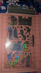 Vintage Stickers Sticko Metallic Fantasy Castle Unicorn Dragon 1 Sheet New Pack