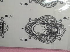 Blk & White Skull Ace of Spades Credit Debit Card Sticker Skin PVC x4 Pcs